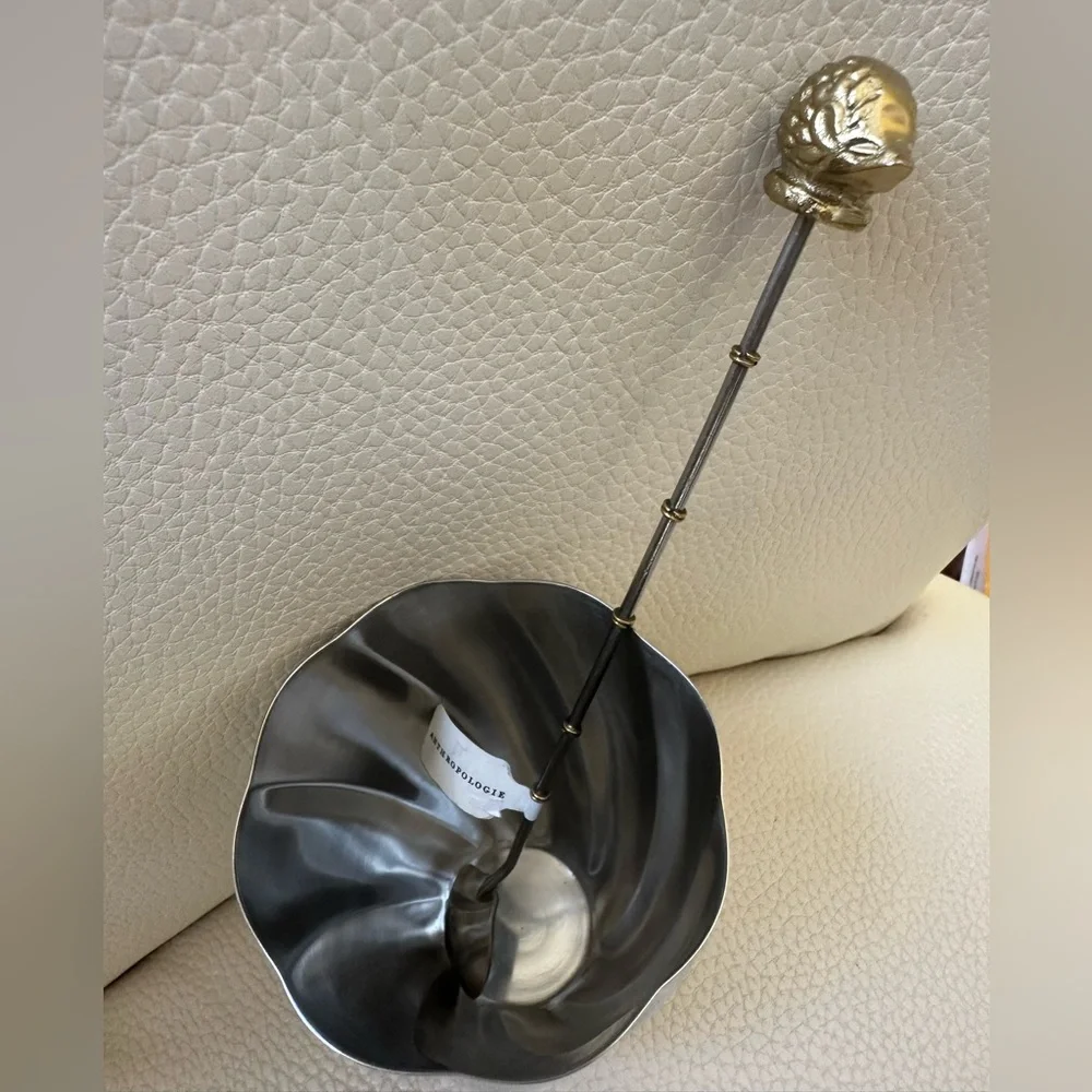 Anthropologie Louisville Scalloped Stainless Steel Julep Cup + Hedgehog Spoon